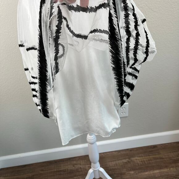 Trixxi White Black Pink Sparkle Glitter Sleeveless Tulle Party Mini Dress Jr Med - Picture 8 of 15